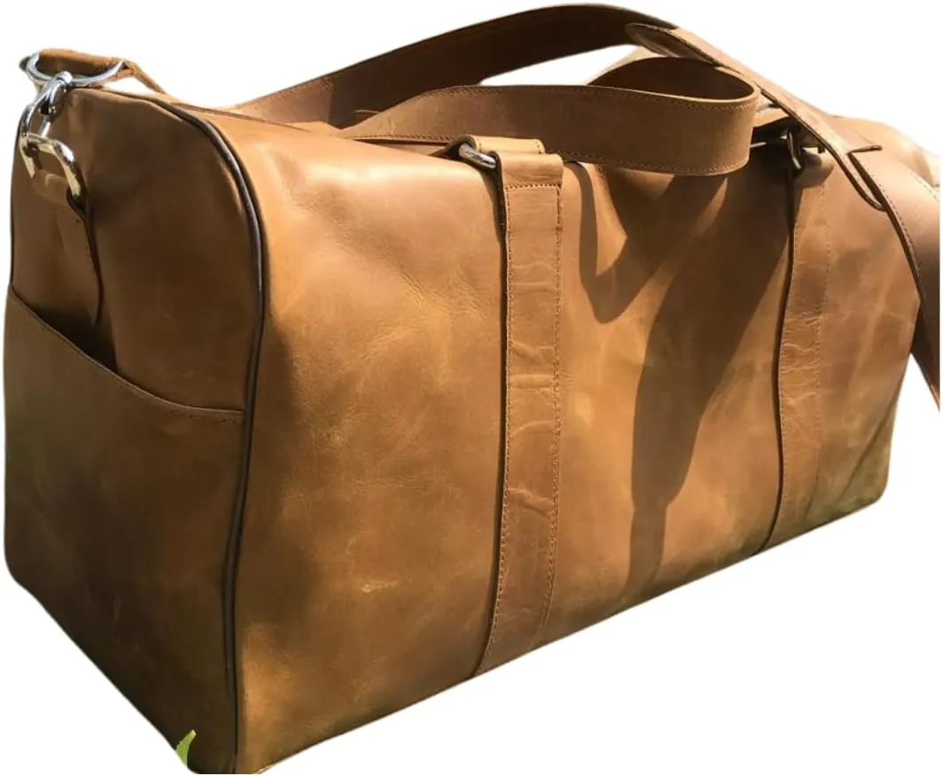 Leather Duffel Bag for Gym, Sports, Overnight & Weekend Travel – Stylish, Durable, Spacious Design for Men & Women