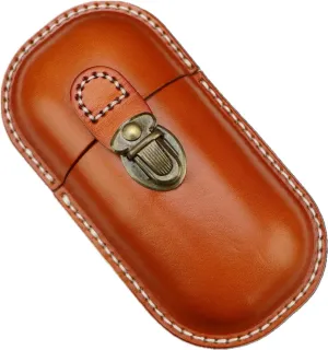 Leather Eyeglass Case Hard Shell Retro Men And Women Sunglasses Nearsighted Glasses Locking clasp Protection Box