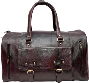 Leather Luggage Duffel bag for Men Gym Bag Travel Sports bag Carry on Overnight Weekend Leather Bag (Tan Brown)