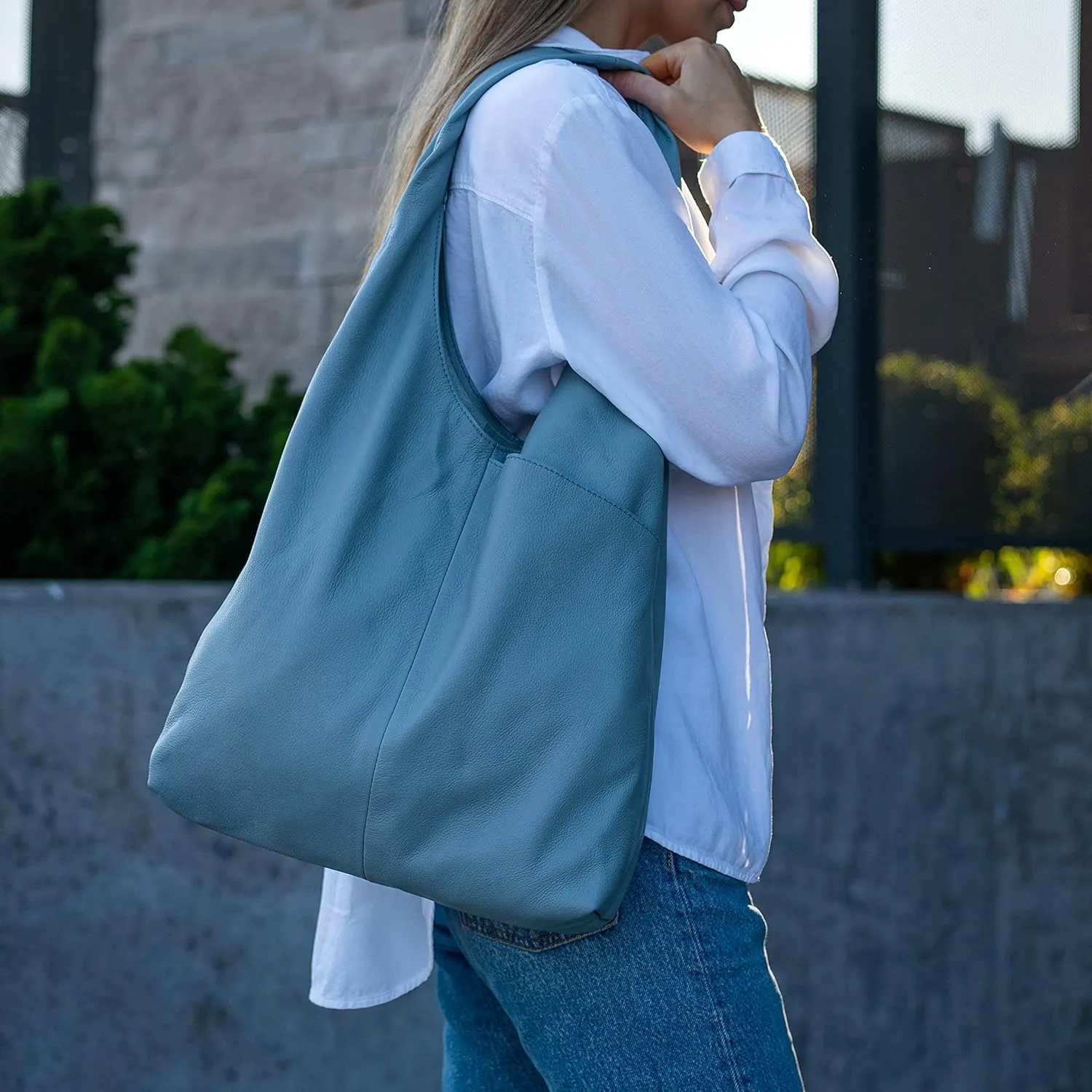 Leather Tote Bag for Women - Multipurpose Hobo Carry Shoulder Bag by KPL