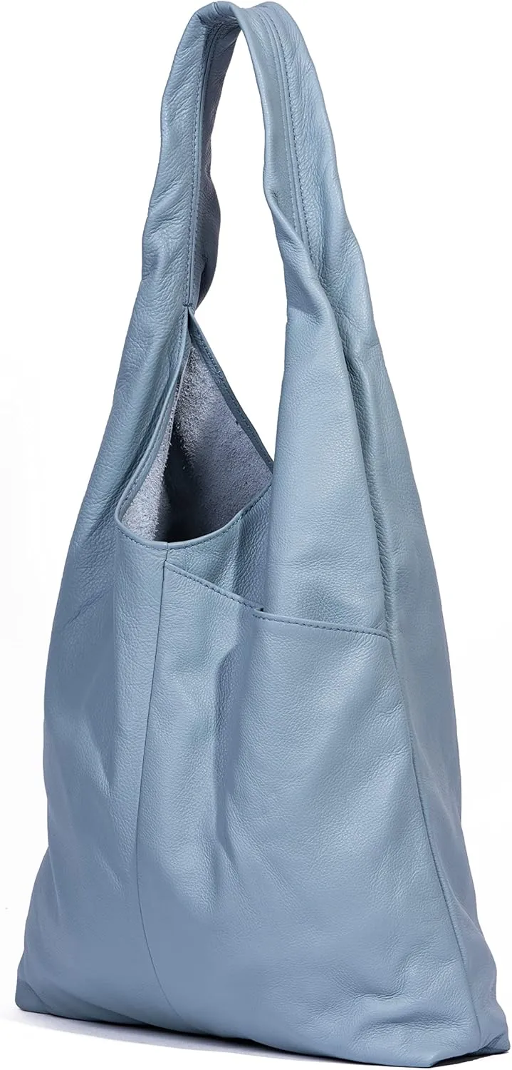 Leather Tote Bag for Women - Multipurpose Hobo Carry Shoulder Bag by KPL