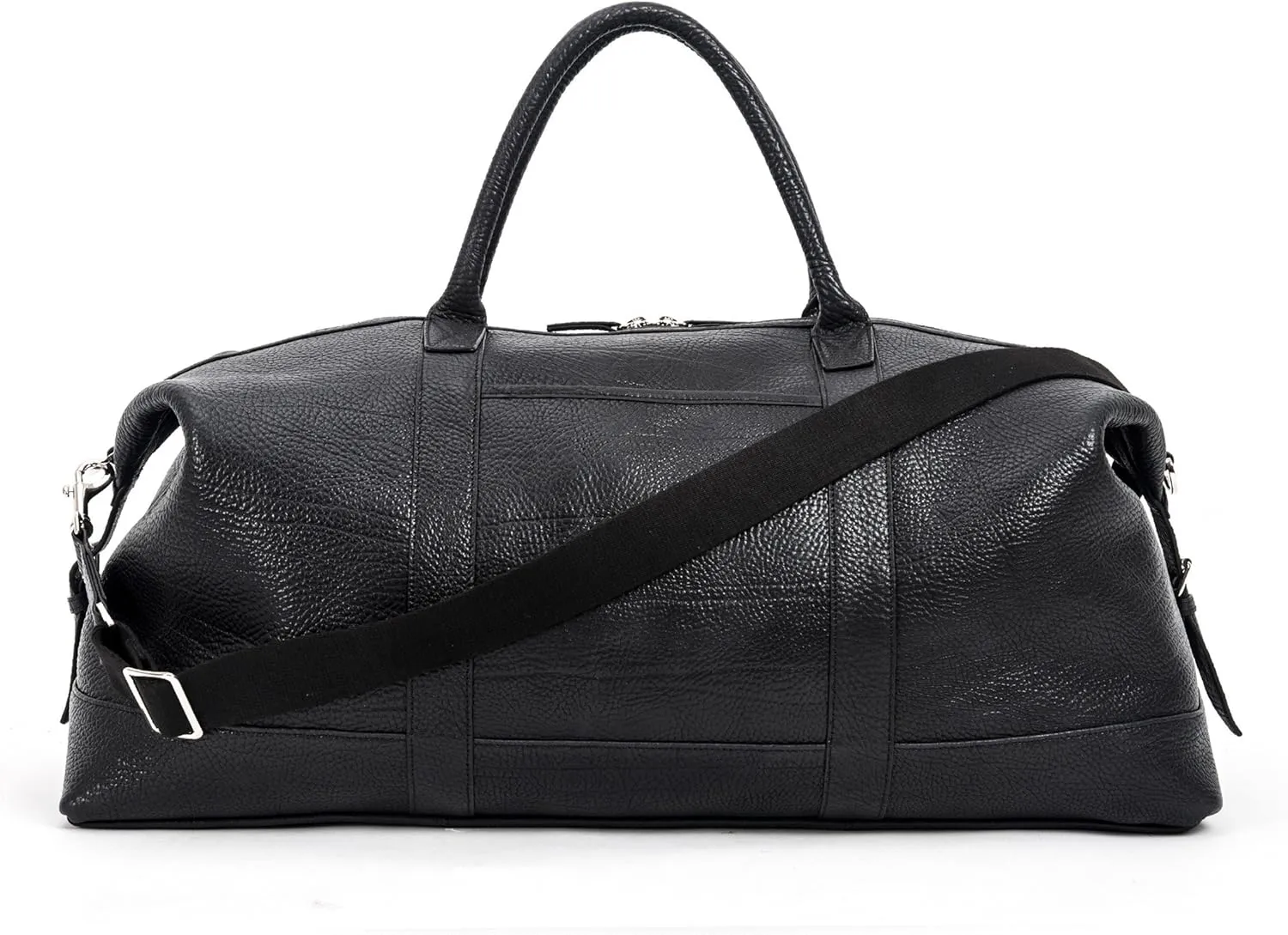 Leatherology Premium Ebony Leatherology Kessler Large Duffle - Spacious design with exterior pocket, large zippered interior pocket, and 2 open interior pockets