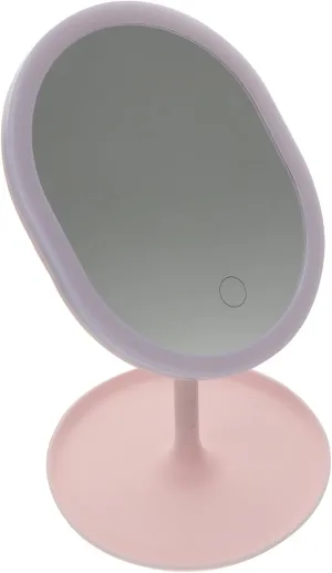 Led Tabletop Makeup Mirror Brightness Portable Vanity Mirror for Makeup Application Eyebrow Trimming and Facial Care for Home and Travel Use