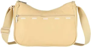 LeSportsac Heritage Dandelion Classic Hobo Crossbody Bag   Cosmetic Bag, Style 7520/Color E520, Heritage Collection – Collector’s Bag, Interior Sewn Logo Tag, Buttercup Yellow/Crisp White Logo