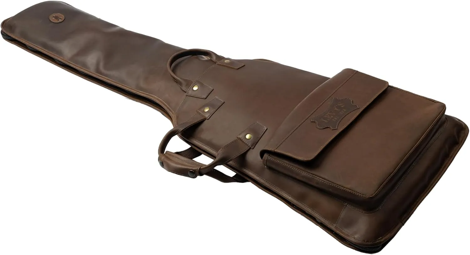 Levy's Solera Series Premium Genuine Crazy Horse Leather Gig Bag for Electric Guitars