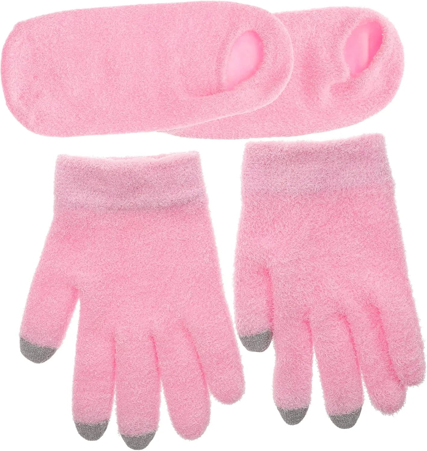 LIFKOME 4pcs Moisturizing Gel Spa Gloves and Socks for Dry Skin Treatment Soft Hydrating Hand and Foot Care for Women and Girls for Special Occasions