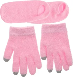 LIFKOME 4pcs Moisturizing Gel Spa Gloves and Socks for Dry Skin Treatment Soft Hydrating Hand and Foot Care for Women and Girls for Special Occasions