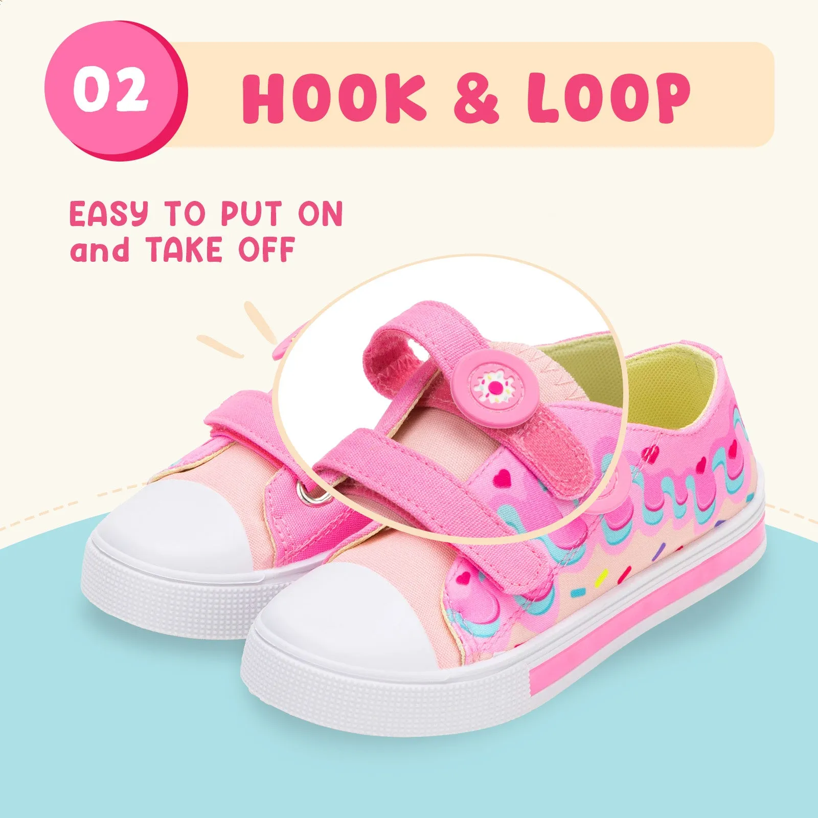Light Up Dual Straps Kids Sneakers