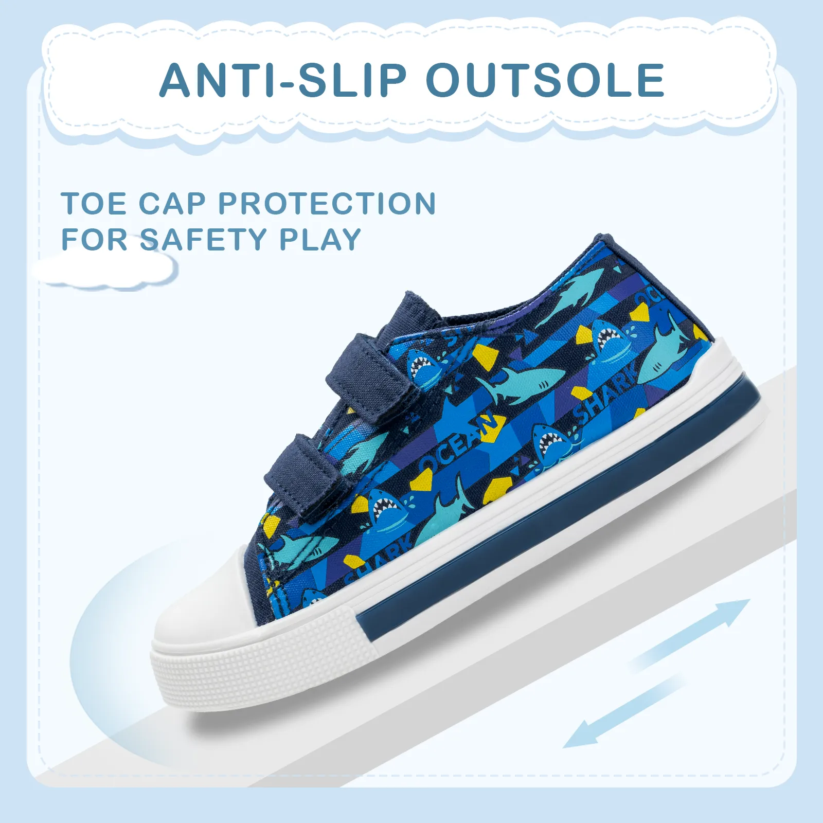 Light Up Kids Sneakers Shoes with Hook and Loops