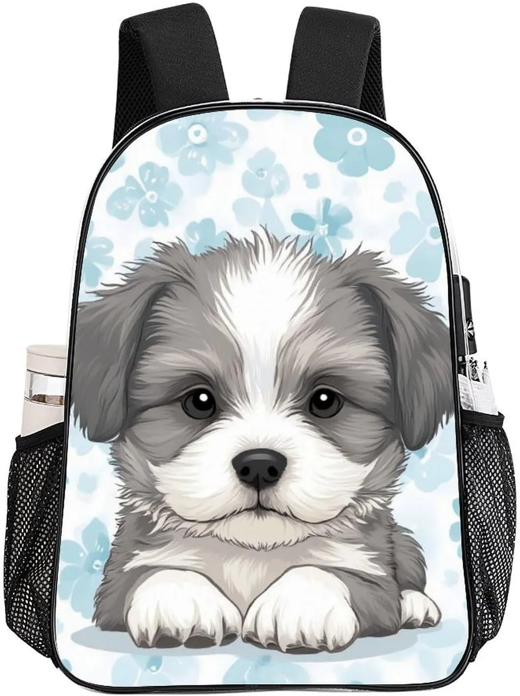Lightweight Daypack Bookbag for Trekking Business Walking Cycling - Big Capacity Transparent Multipurpose Carry On Bag, Cute Schnauzer Dog Business Computer Bag