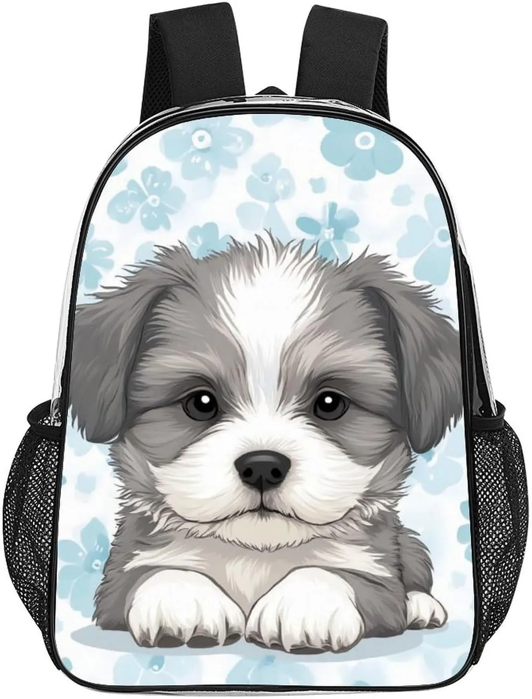 Lightweight Daypack Bookbag for Trekking Business Walking Cycling - Big Capacity Transparent Multipurpose Carry On Bag, Cute Schnauzer Dog Business Computer Bag