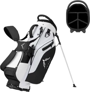 Lightweight Golf Stand Bag with 5 Way Full-Length Dividers, Semi-Concealed Stand, Folding Base, Adjustable Dual Straps and 8 Pockets