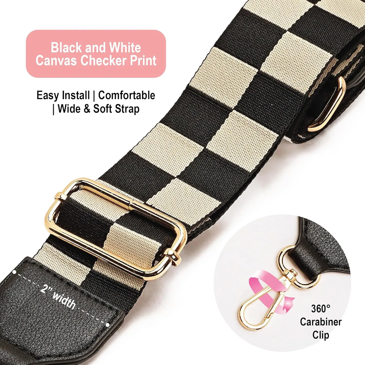 Like Dreams Fashion Purse Straps Replacement Crossbody, Wide Shoulder Adjustable Straps for Handbags, Crossbody Bag Strap