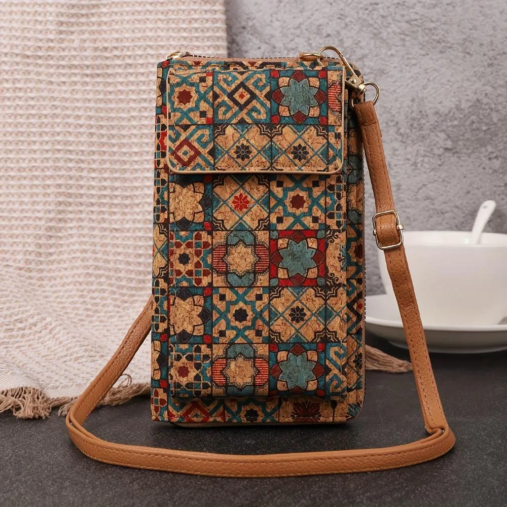 Lila Boho Floral Umhängetasche