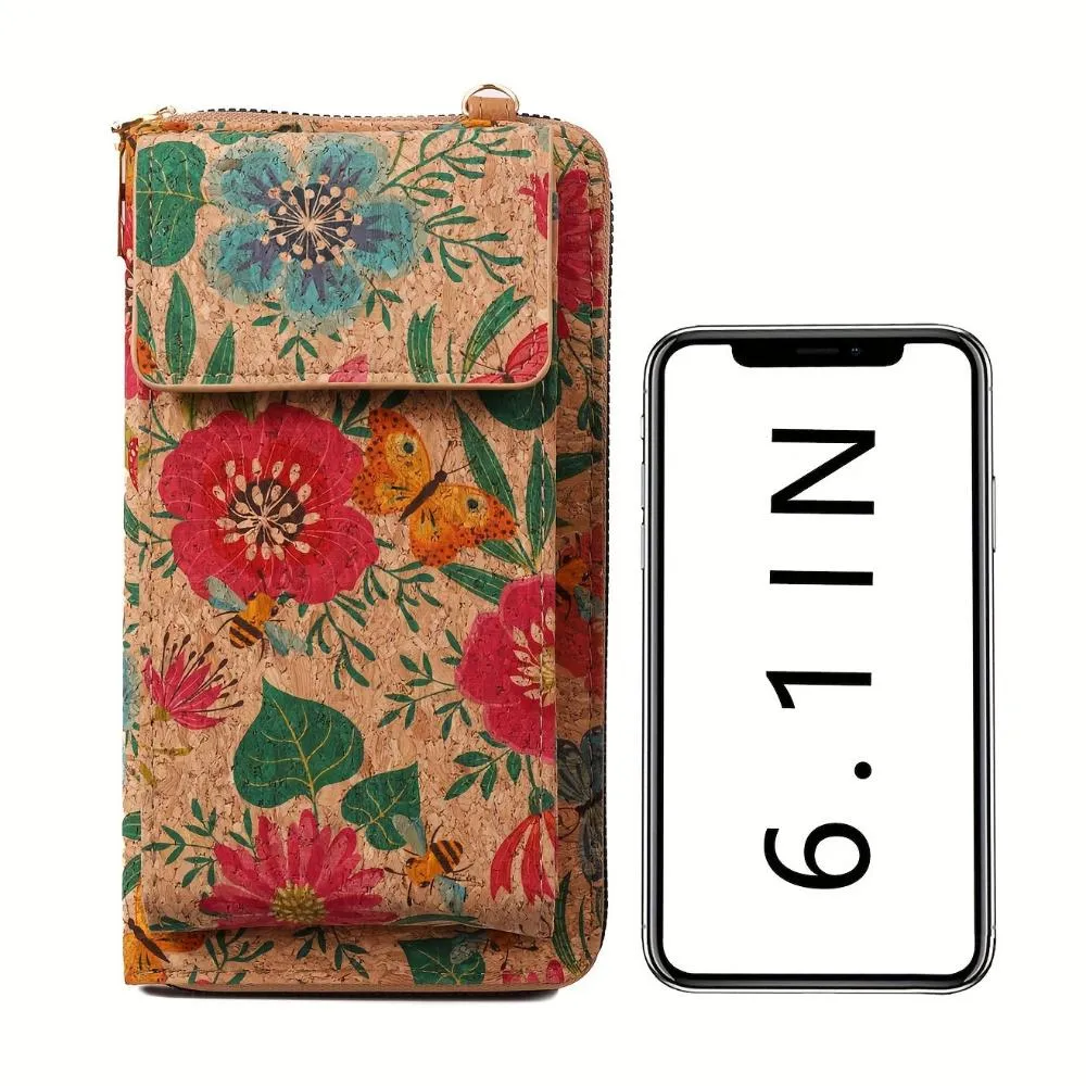Lila Boho Floral Umhängetasche
