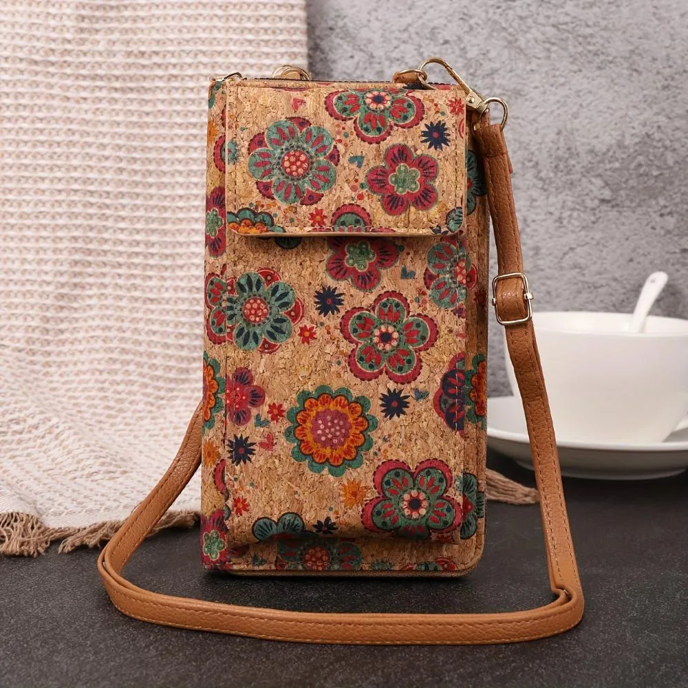 Lila Boho Floral Umhängetasche