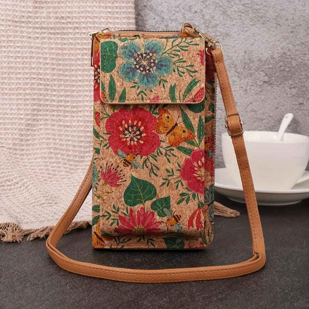 Lila Boho Floral Umhängetasche