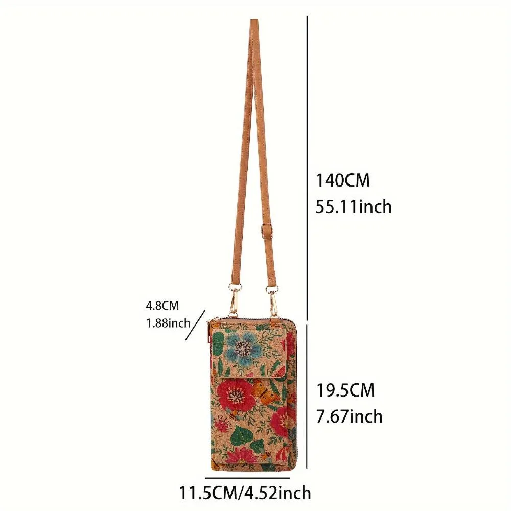Lila Boho Floral Umhängetasche