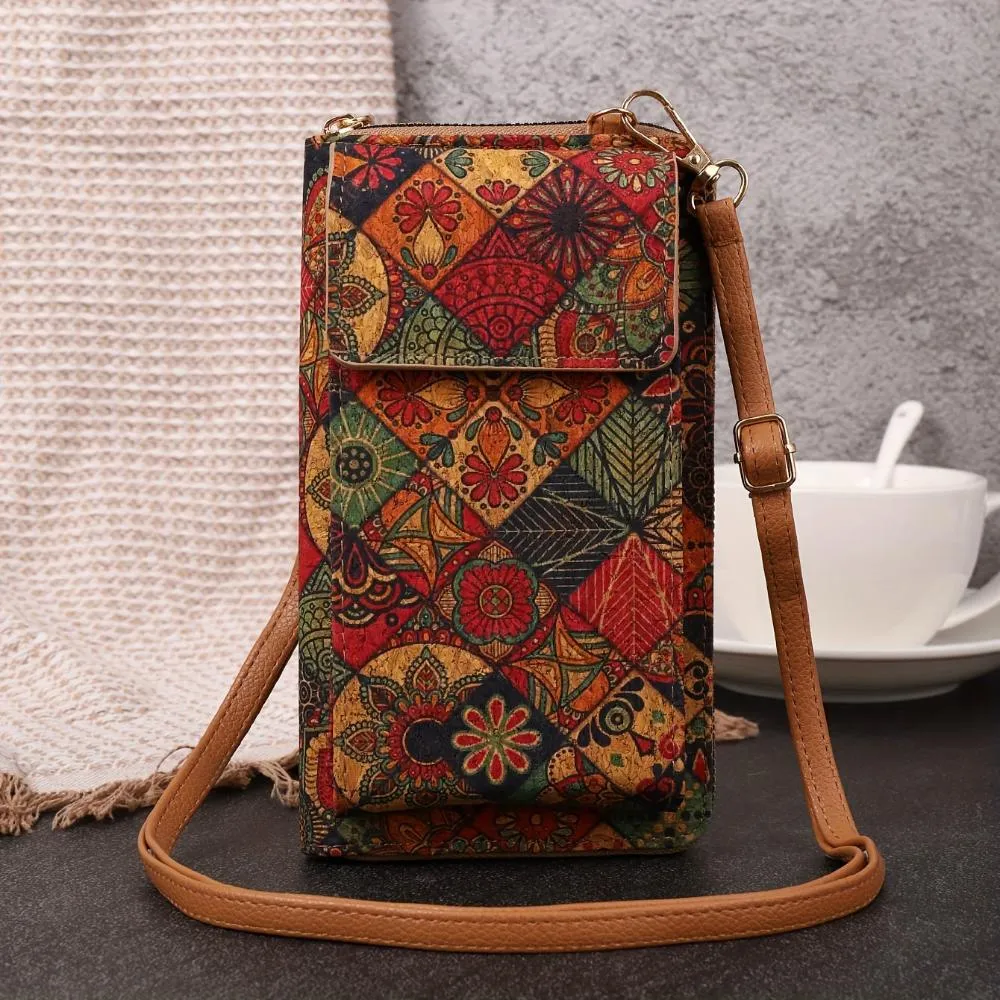 Lila Boho Floral Umhängetasche