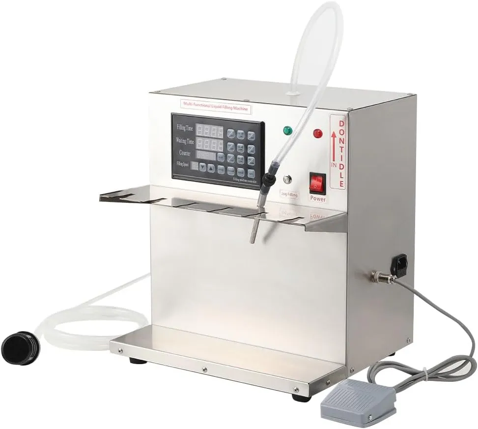 Liquid Filling Machine High Accuracy Spout Pouch Filling Machine 6 Head Automatic Hot Liquid Filler for Soy Milk Chinese Medicine Drink Commercial and Home Bar Use