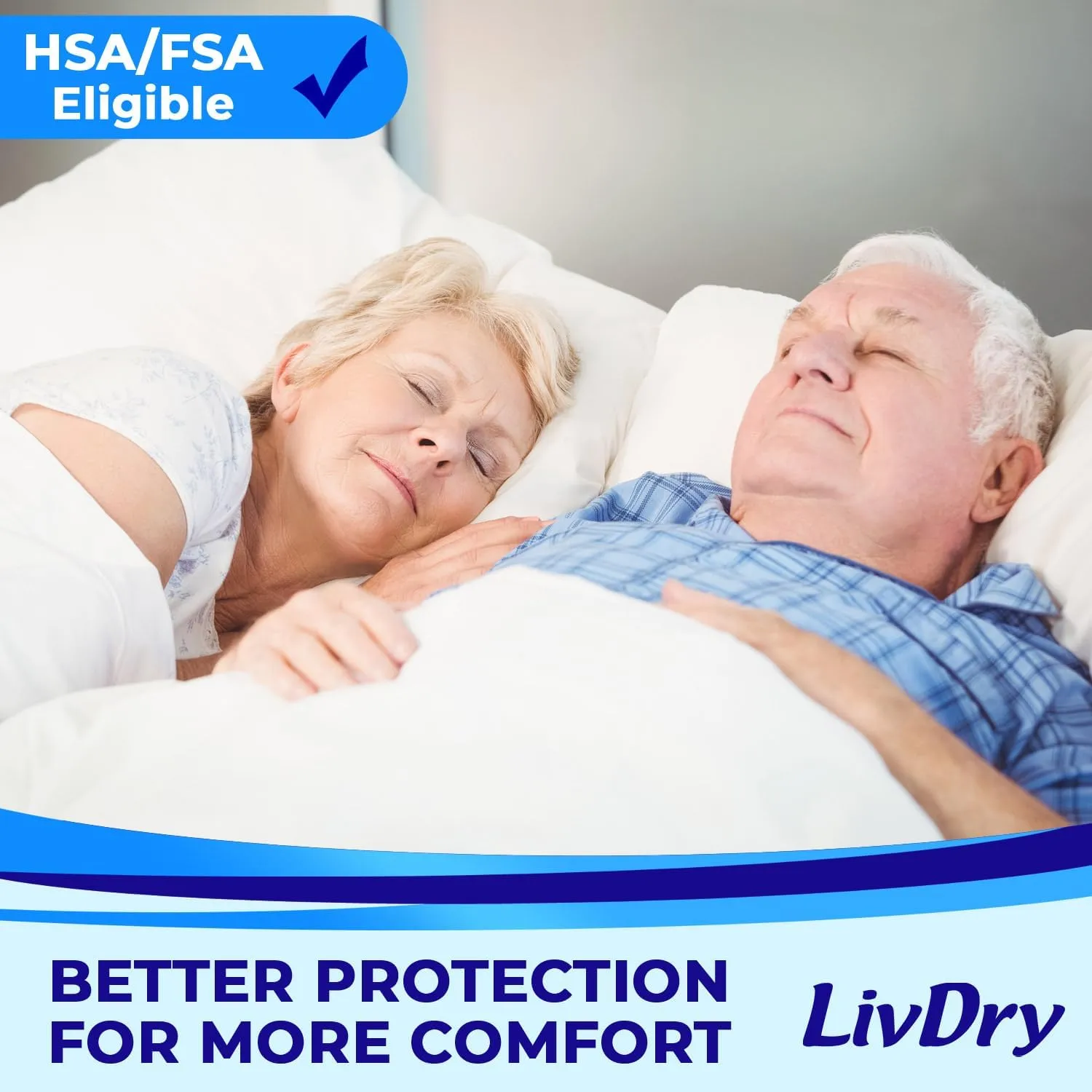 LivDry Adult M Incontinence Underwear, Overnight Comfort Absorbency, Leak Protection, Medium, 17-Pack