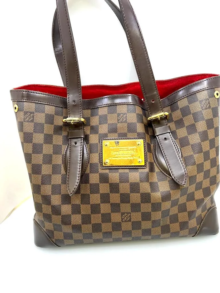 LOUIS VUITTON DAMIER EBENE HAMPSTEAD MM TOTE BAG