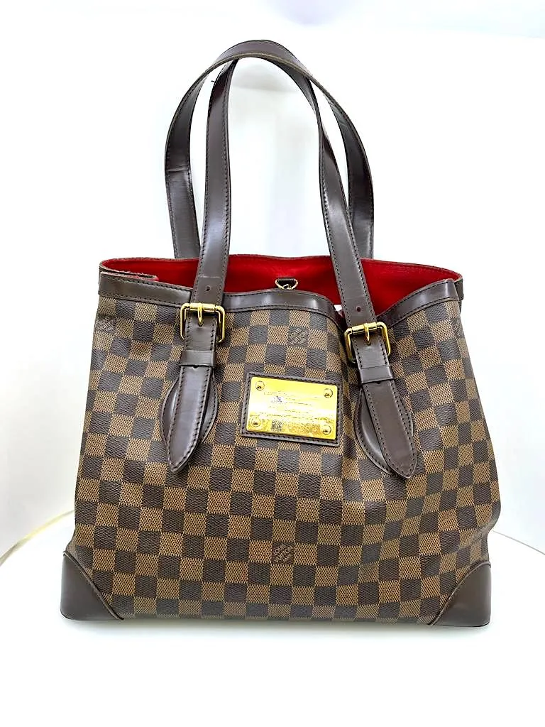 LOUIS VUITTON DAMIER EBENE HAMPSTEAD MM TOTE BAG