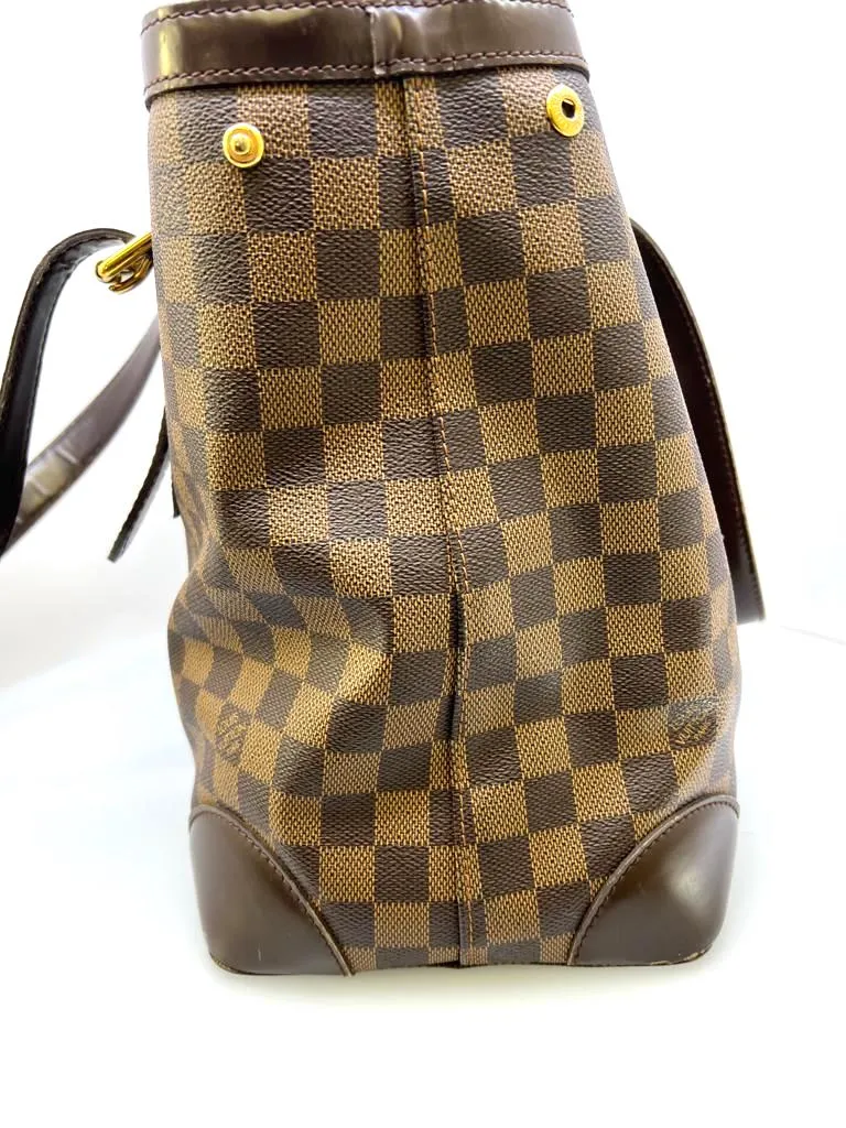 LOUIS VUITTON DAMIER EBENE HAMPSTEAD MM TOTE BAG