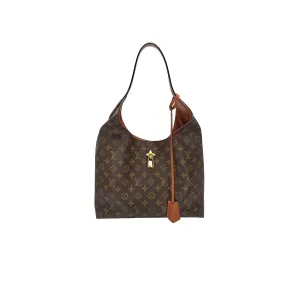 Louis Vuitton Monogram Canvas Flower Hobo Caramel