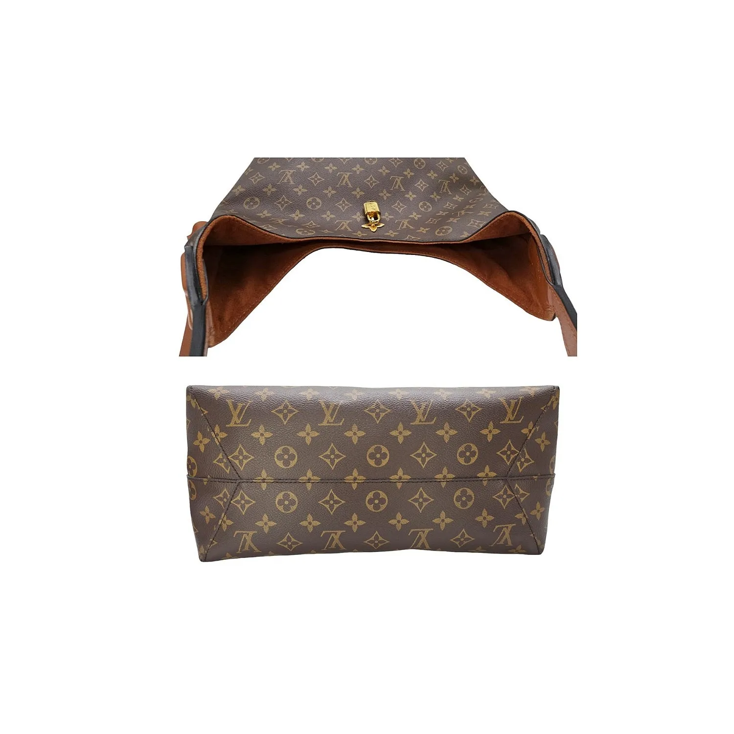 Louis Vuitton Monogram Canvas Flower Hobo Caramel