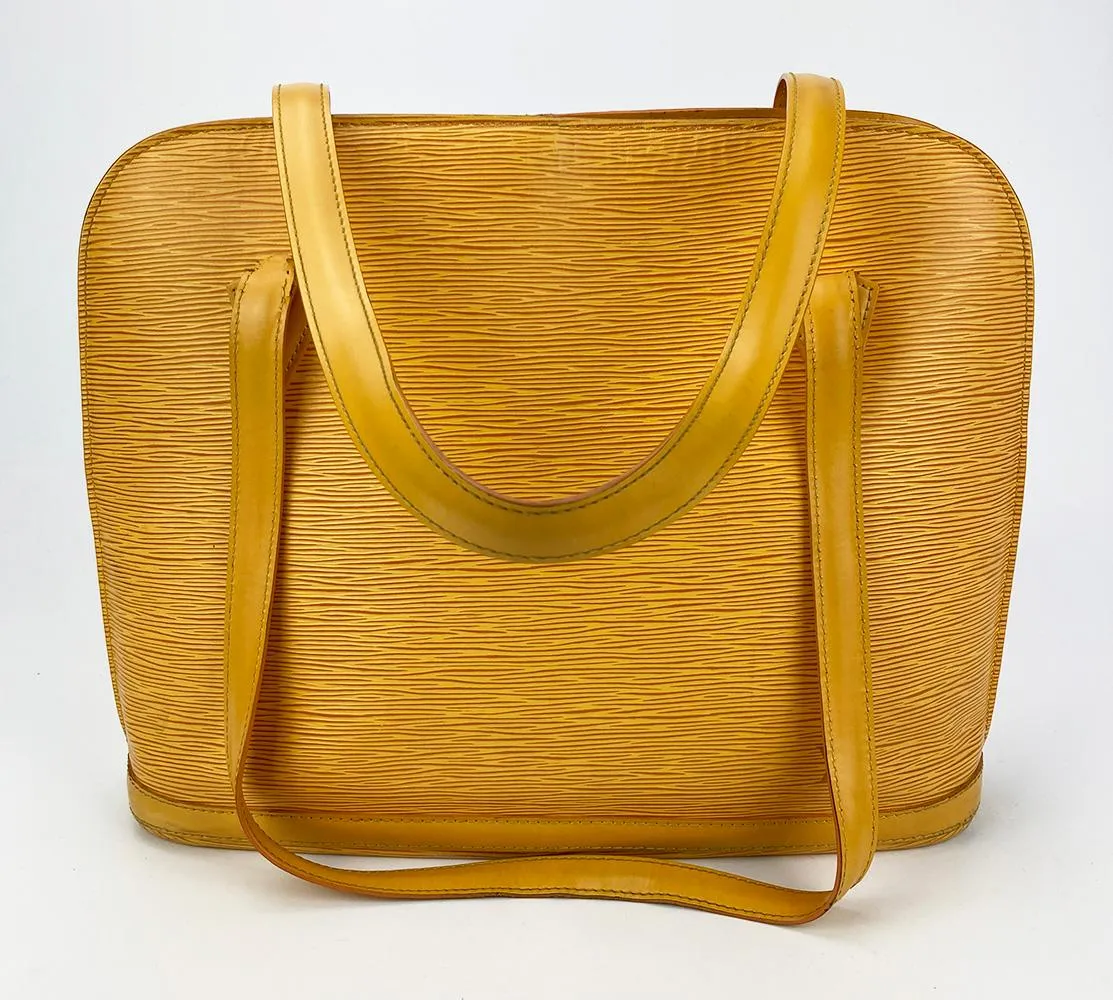 LOUIS VUITTON Yellow Epi Lussac Tote and Pochette