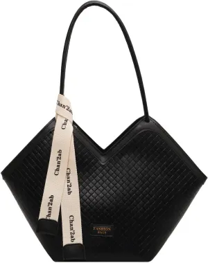 Love Heart Shape PU Artificial Leather Tote Bag for Women's Fashion Shoulder Bag and Satchel