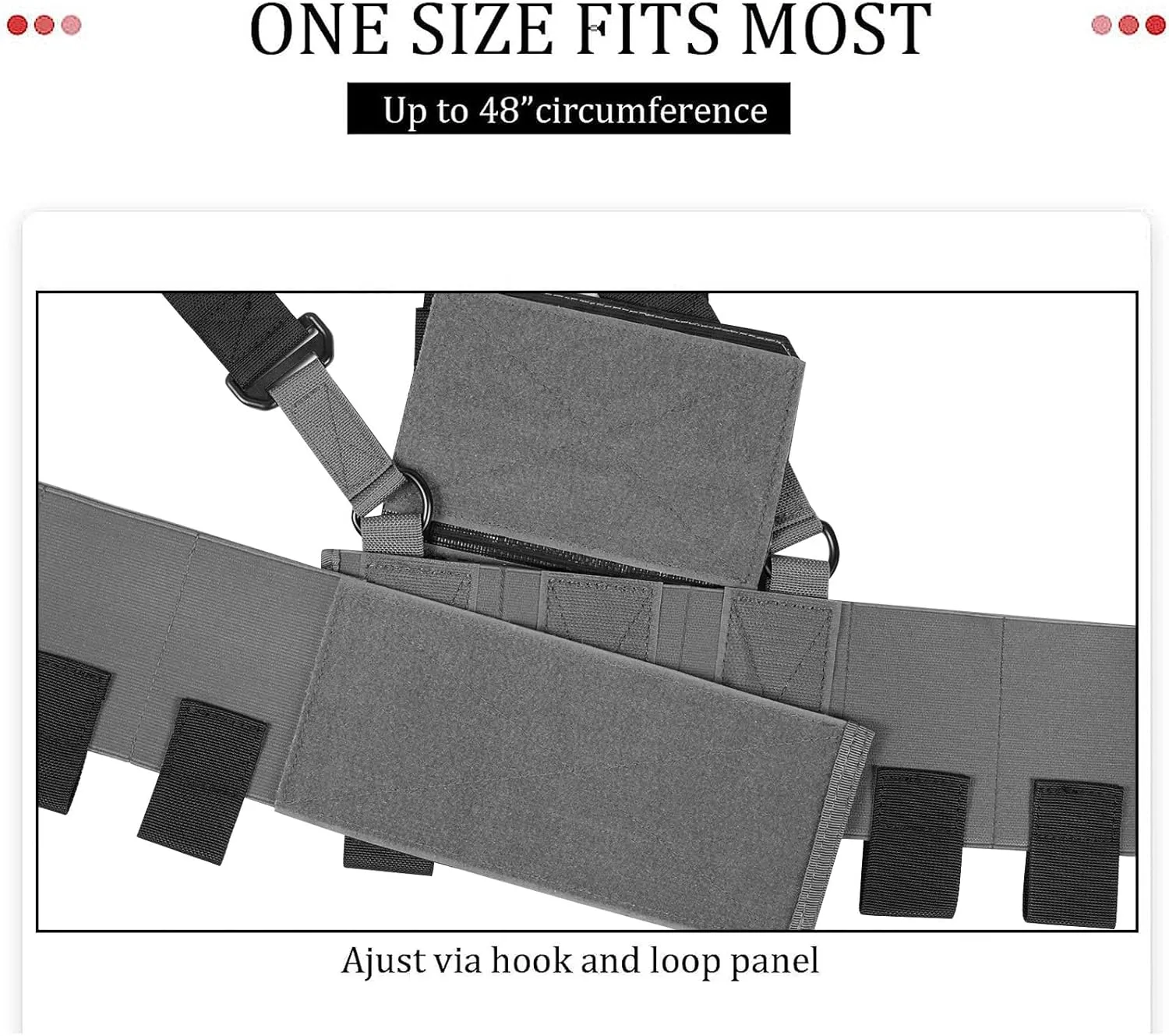 Low-Vis Tactical Chest Fixation Device,Lightweight Elastic Rig Cummerbund Combat Gears.