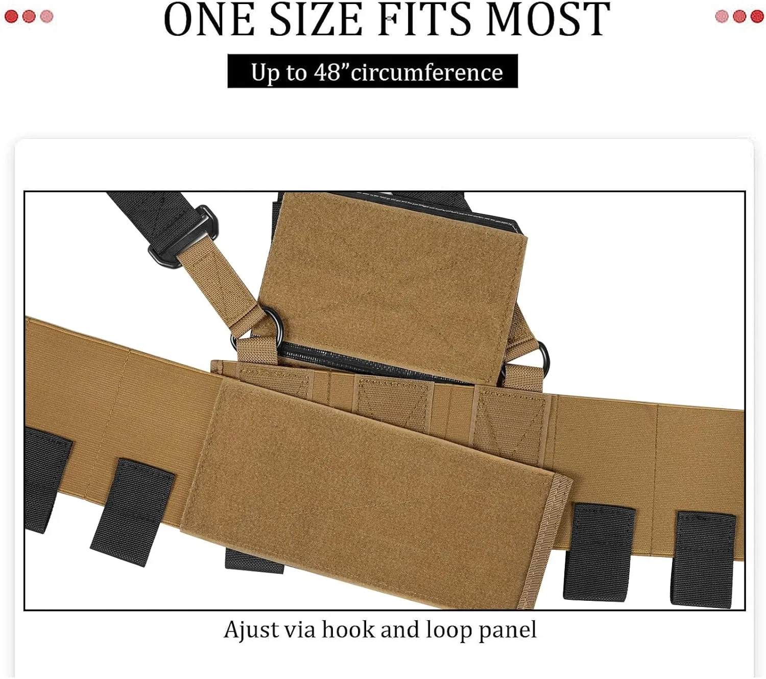 Low-Vis Tactical Chest Fixation Device,Lightweight Elastic Rig Cummerbund Combat Gears.