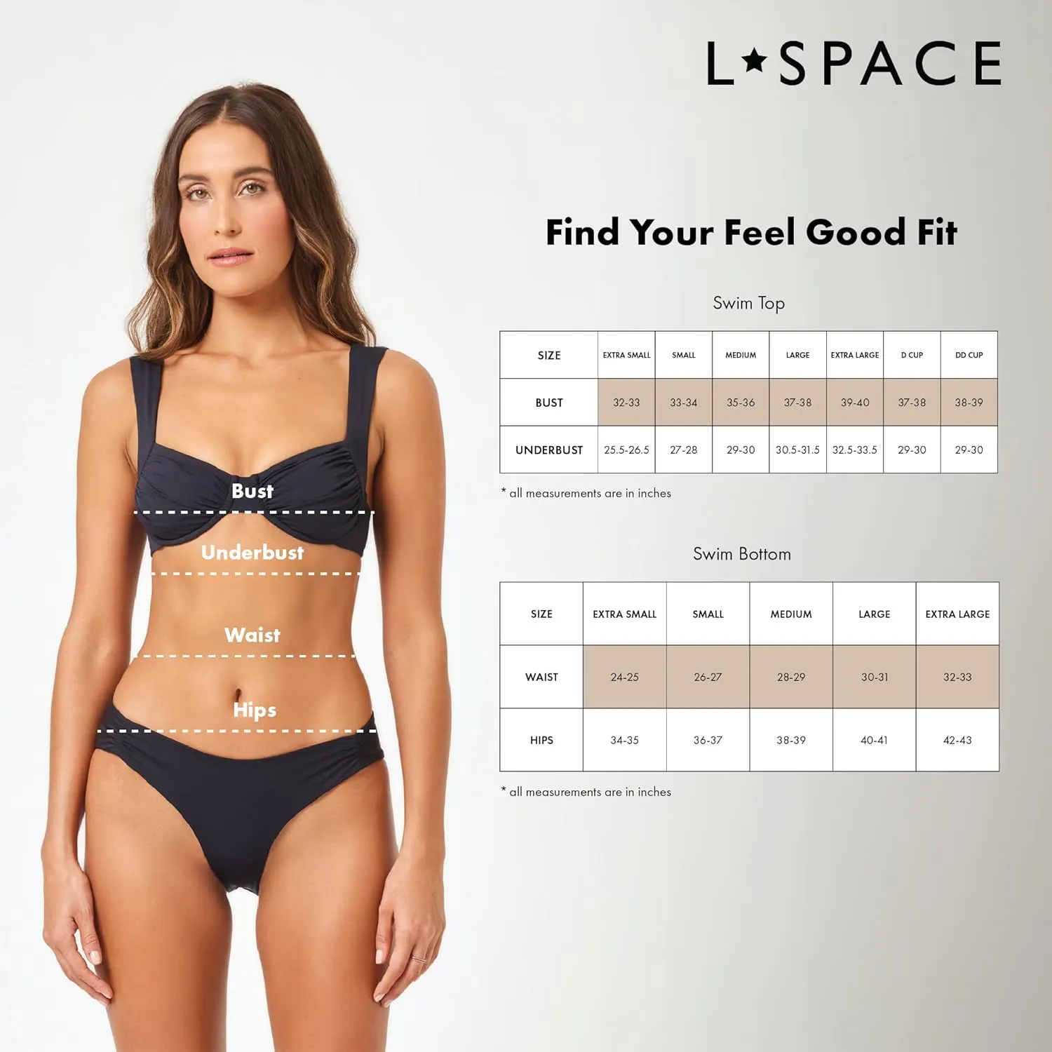 L*Space Hazel Bikini Top for Women, Ribbed Bralette Featuring Adjustable Straps and Removable Pads
