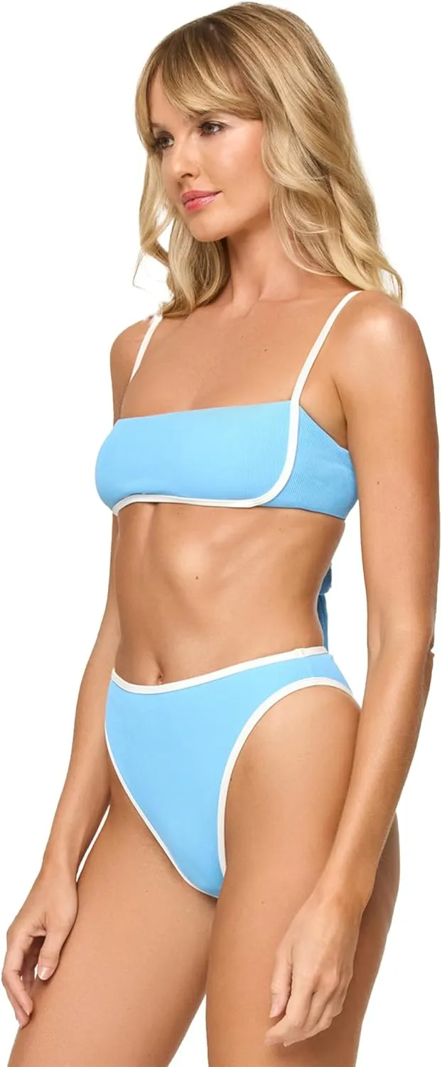 L*Space Hazel Bikini Top for Women, Ribbed Bralette Featuring Adjustable Straps and Removable Pads