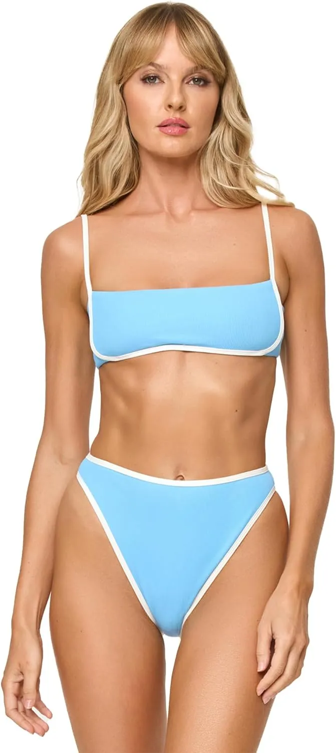 L*Space Hazel Bikini Top for Women, Ribbed Bralette Featuring Adjustable Straps and Removable Pads