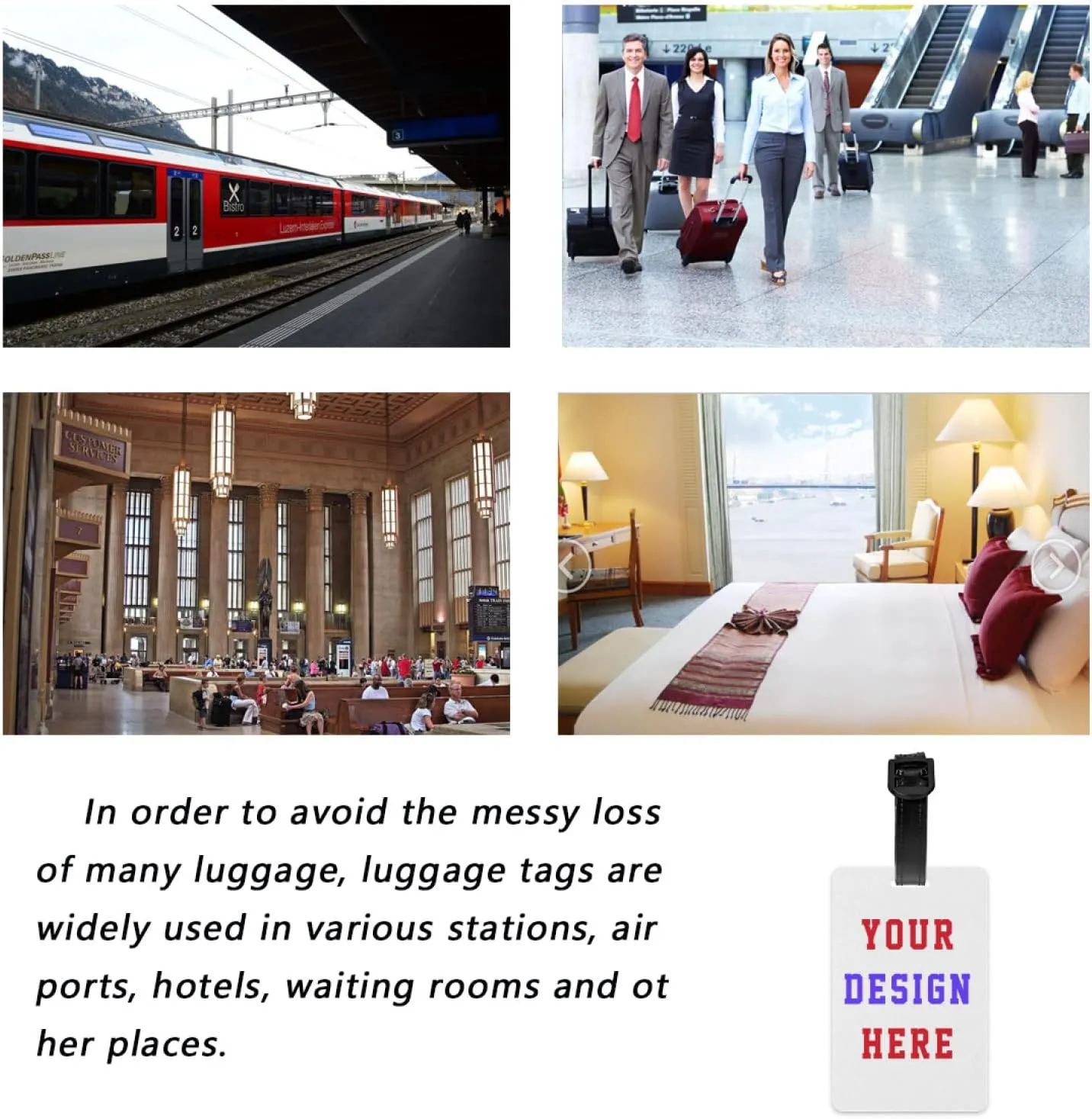 Luggage Tag Personalized Baggage Handbag School Bag Suitcase Tag Label