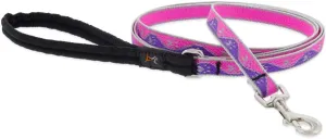 Lupine Reflective Dog Leash 4-Foot by 1/2" Wide Pink Paws