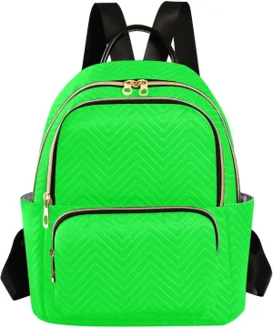 Lxqimora Neon Green Backpack Purse for Women Fashion Small Mini Daypack Purse for Lady Anti-theft Shoulder Bag Back Pack Weekend Bag