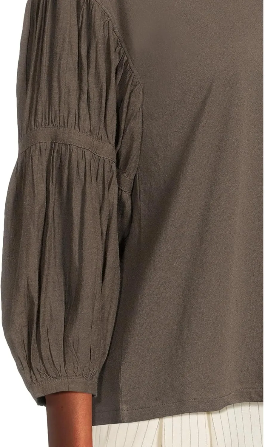 Madewell Women's Femme Woven Mixy Long Sleeve