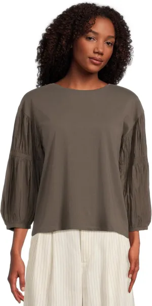 Madewell Women's Femme Woven Mixy Long Sleeve