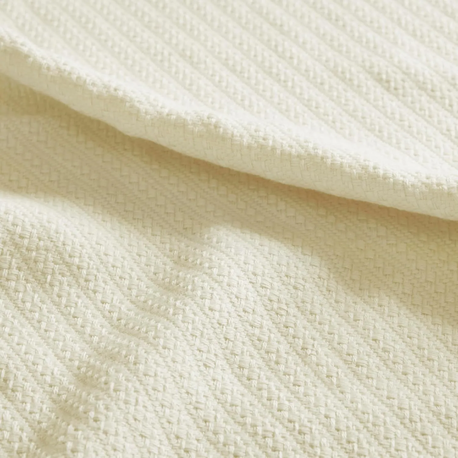Madison Park Liquid Cotton Luxury Blanket Premium Soft Cozy 100% Ring Spun Cotton For Bed , Couch or Sofa, King, Ivory