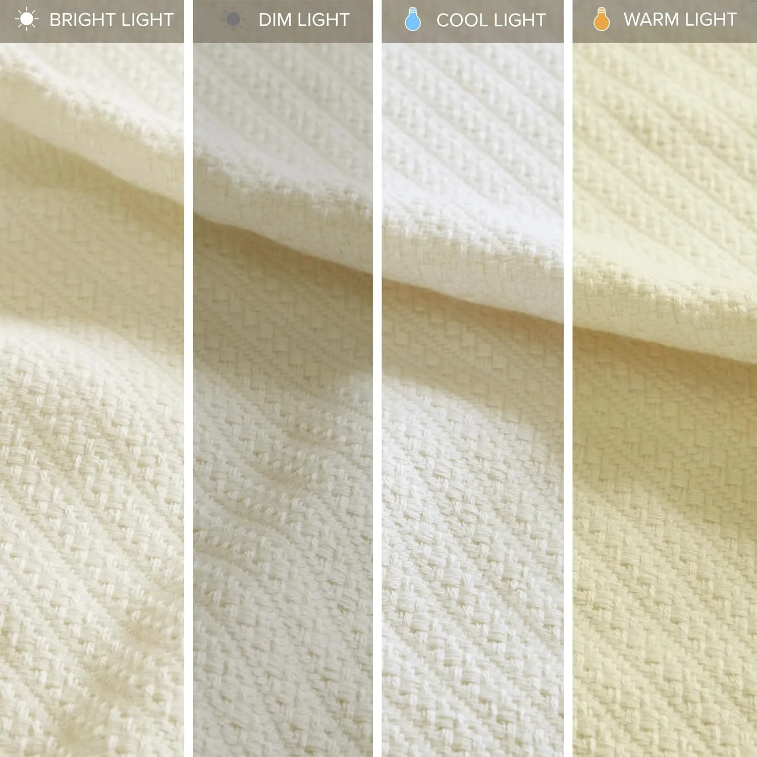 Madison Park Liquid Cotton Luxury Blanket Premium Soft Cozy 100% Ring Spun Cotton For Bed , Couch or Sofa, King, Ivory