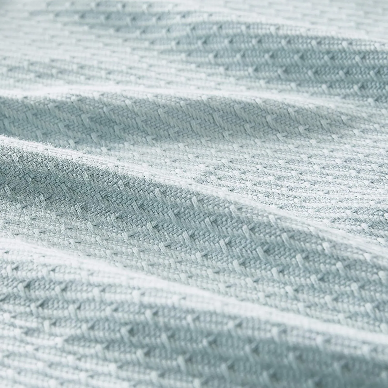 Madison Park Soft Certified 100% Egyptian Cotton Breathable Cozy Blanket, Premium Waffle Knit Classic Design Luxury All Season Lightweight Cover for Bed, Couch and Sofa, Twin, Light Blue