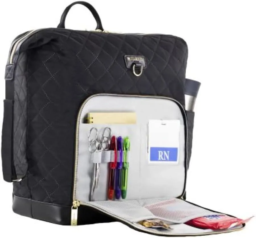 Maevn ReadyGO Water-Resistant Clinical Tote Backpack (Convertible Hobo Backpack Black)