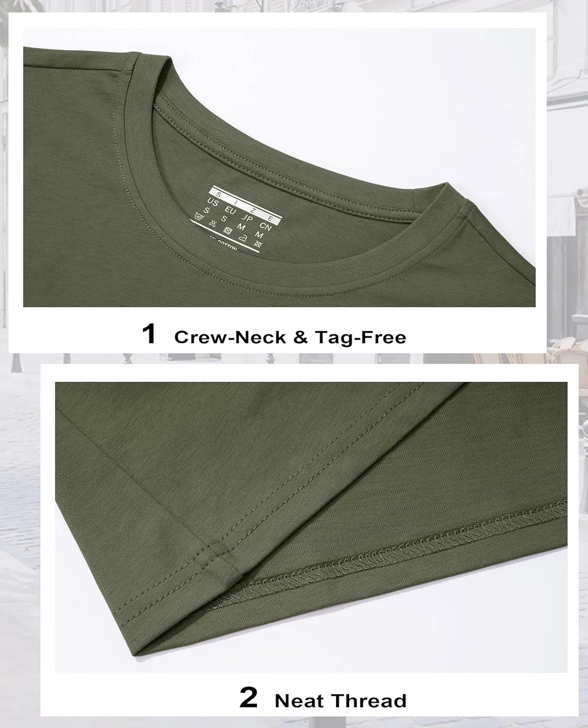 MAGCOMSEN Women's Cotton T-Shirts Short-Sleeve Shirts Crew-Neck Tops Classic-Fit Breathable Casual Summer Tees
