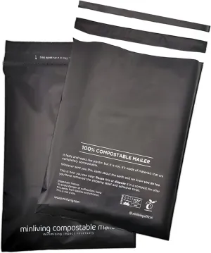 Mailing Pouches 10x13 inch - Plant-Based Materials, Double Seal Closure, Tear Resistant, Extra Thick Design - 50 Reusable Shipping Bags