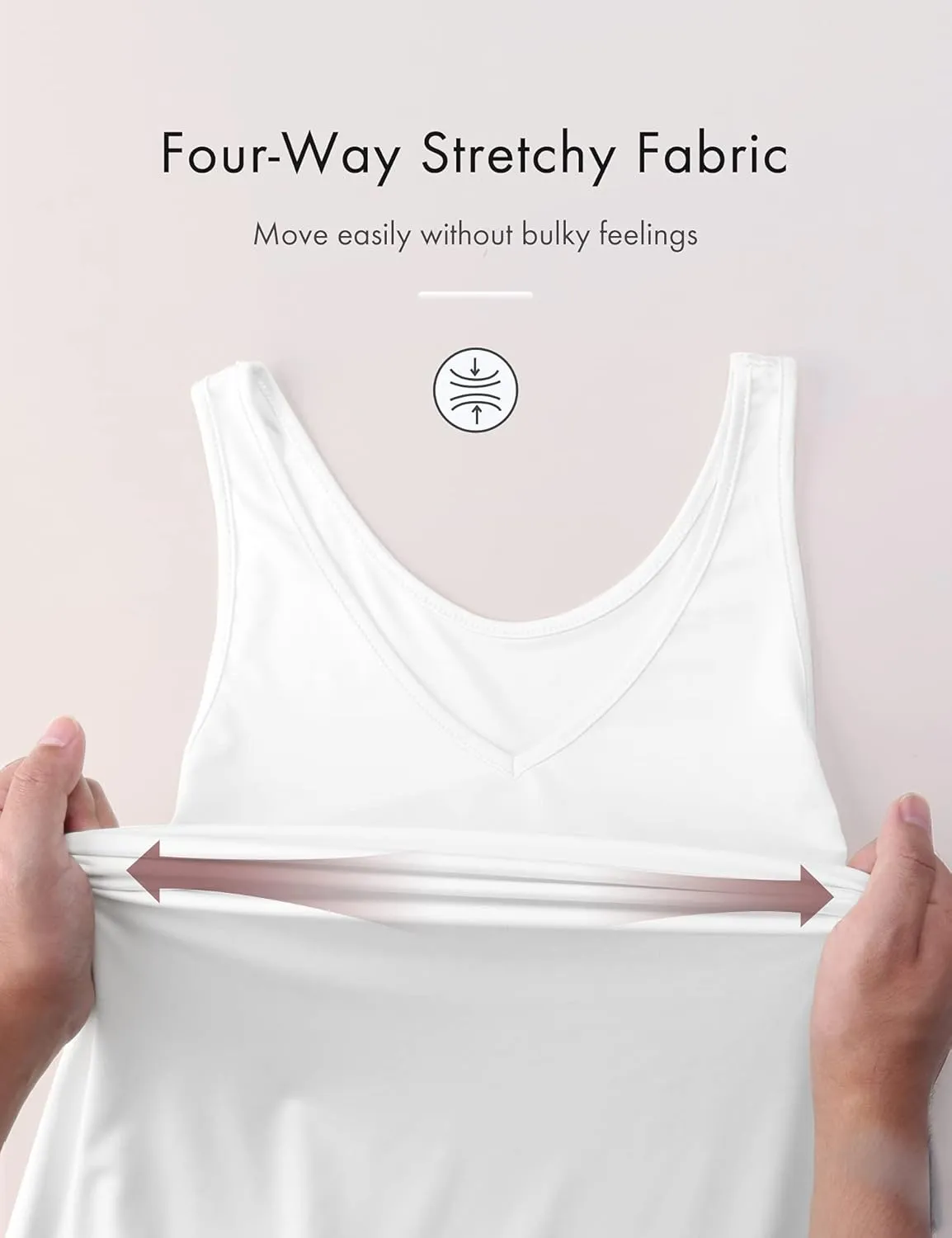 MANCYFIT Womens Full Slip Tank Top Dress Slip Sleeveless Under Dress Wide Straps