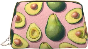 Many Avocado Images Toiletry Pouch, Travel-Friendly Makeup Organizer For Makeup Brushes, Lipsticks